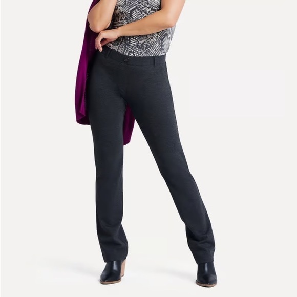 Betabrand Straight-Leg Classic Dress Pant Yoga Pant Charcoal - Picture 1 of 10